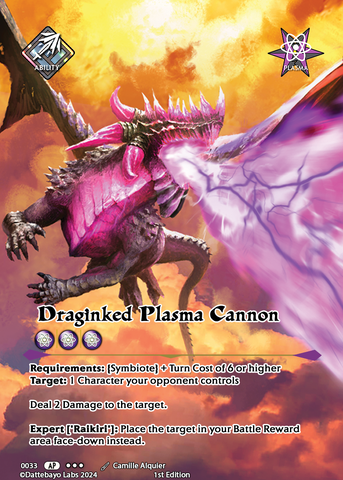 Draginked Plasma Cannon A0033 1st Edition Full Art