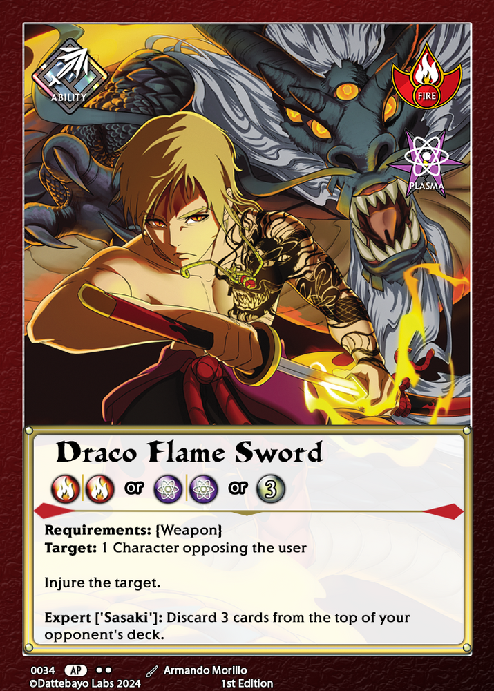 Draco Flame Sword A0034 1st Edition