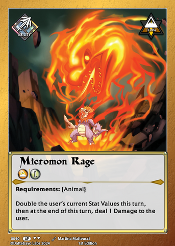 Micromon Rage A0040 1st Edition