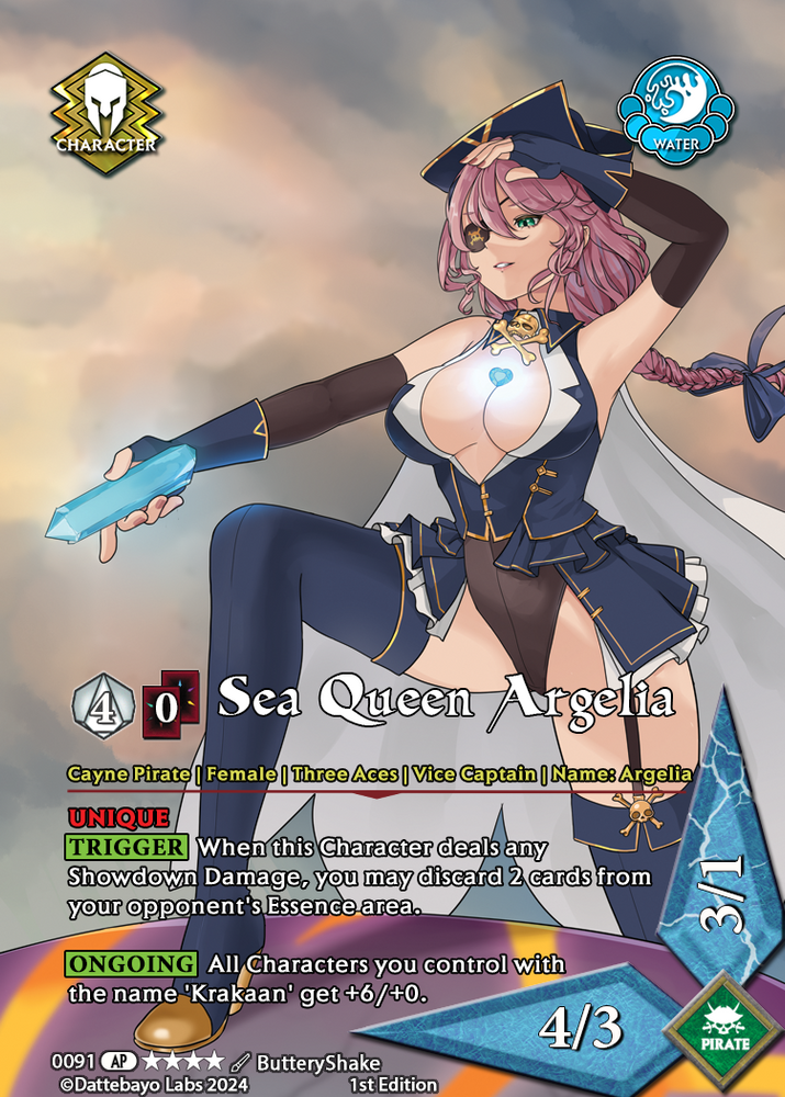 Sea Queen Argelia C0091 1st Edition Full Art Legendary