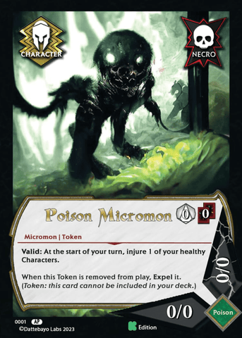 Poison Micromon Token Kickstarter Edition