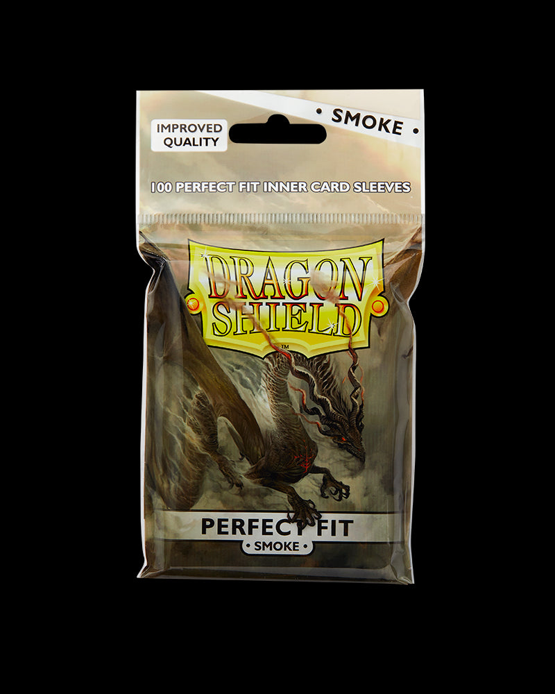 Dragon Shield Perfect Fit Inner Card Sleeves SMOKE Sealable 1 pack of 100